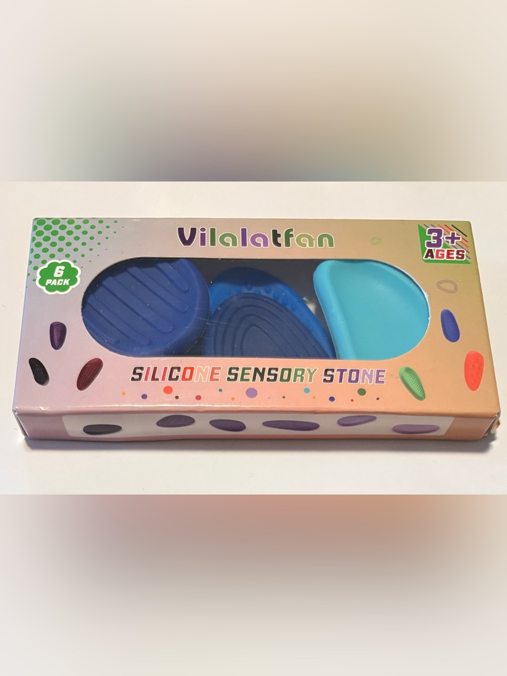 Vilalatfan Silicone Sensory Stone Fidget Tool 6 pack.